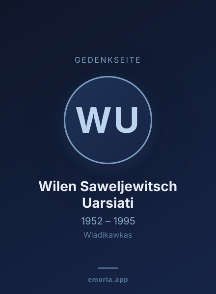 Gedenkportrait von Wilen Saweljewitsch Uarsiati