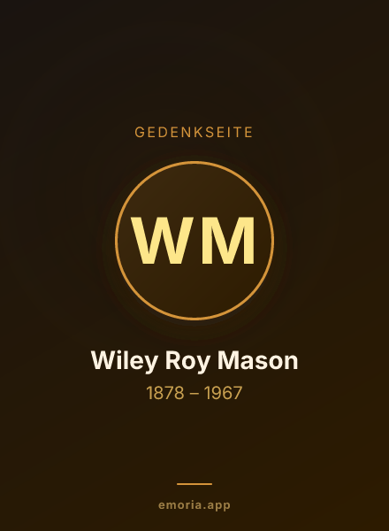 Gedenkportrait von Wiley Roy Mason