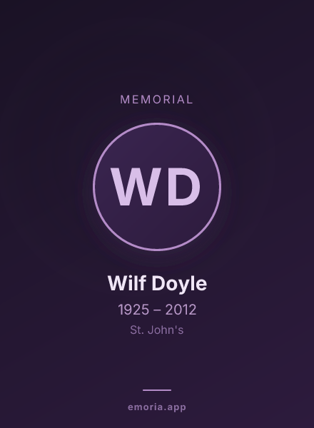 Memorial portrait of Wilf Doyle
