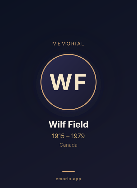Memorial portrait of Wilf Field