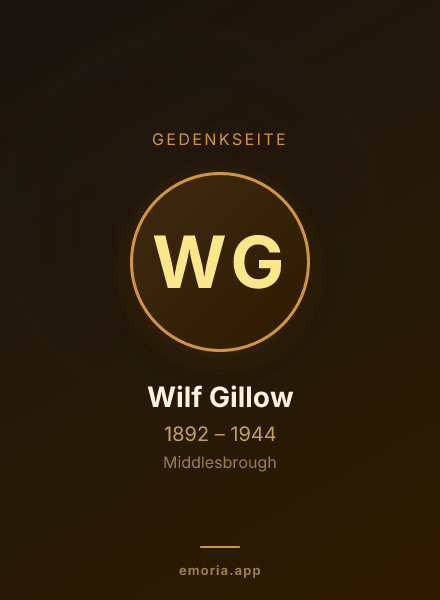 Gedenkportrait von Wilf Gillow