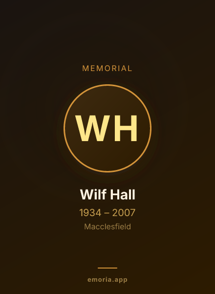 Memorial portrait of Wilf Hall