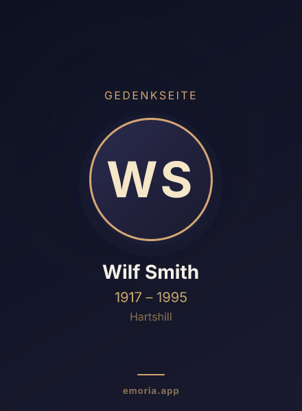 Gedenkportrait von Wilf Smith