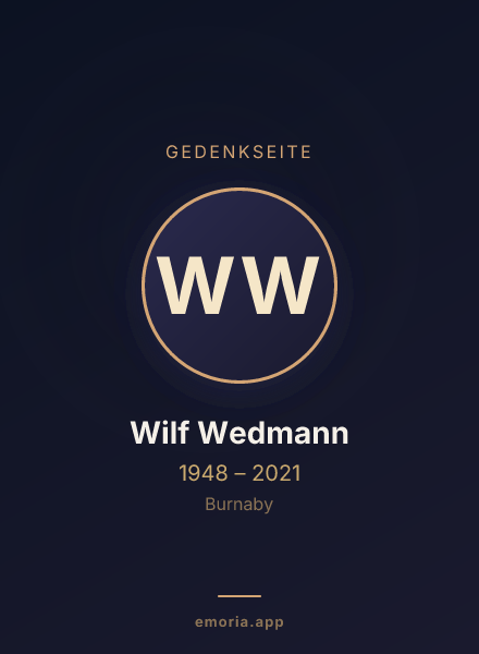 Gedenkportrait von Wilf Wedmann