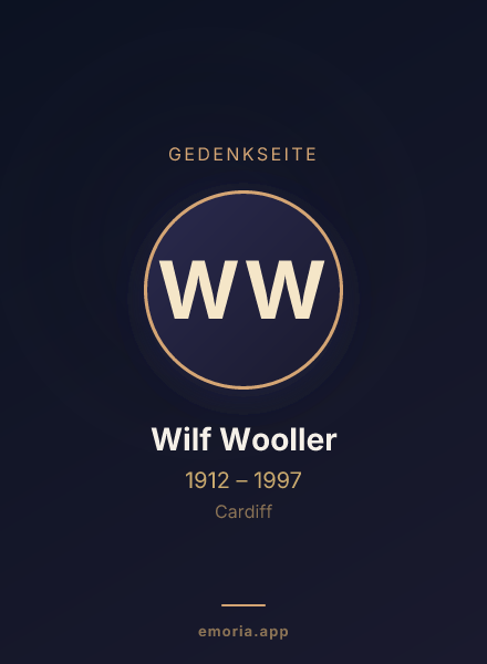 Gedenkportrait von Wilf Wooller