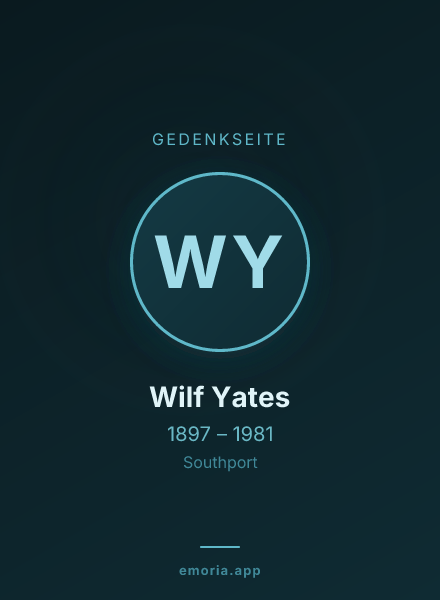 Gedenkportrait von Wilf Yates