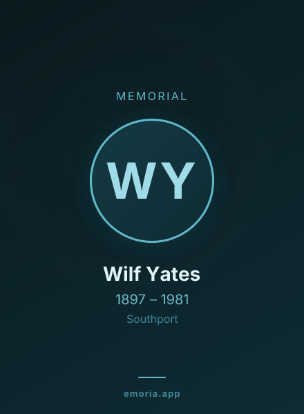 Memorial portrait of Wilf Yates