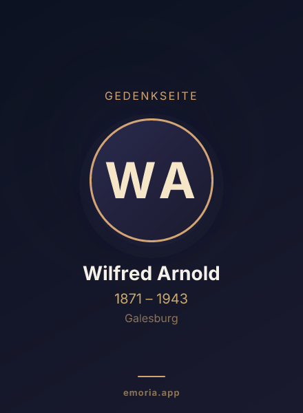 Gedenkportrait von Wilfred Arnold
