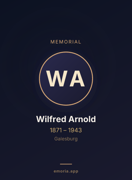 Memorial portrait of Wilfred Arnold