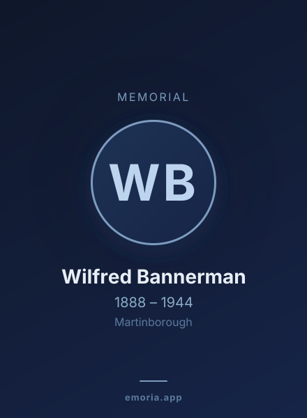 Memorial portrait of Wilfred Bannerman