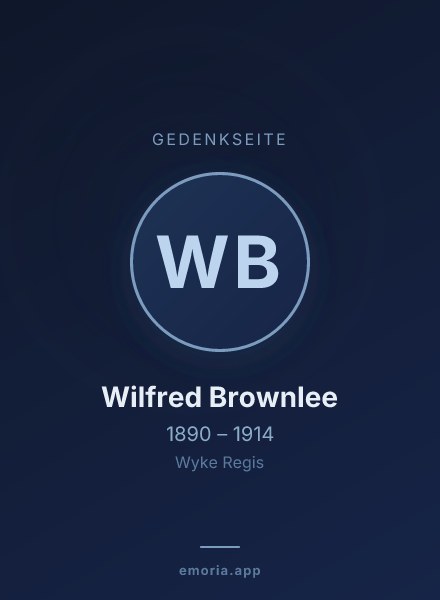 Gedenkportrait von Wilfred Brownlee