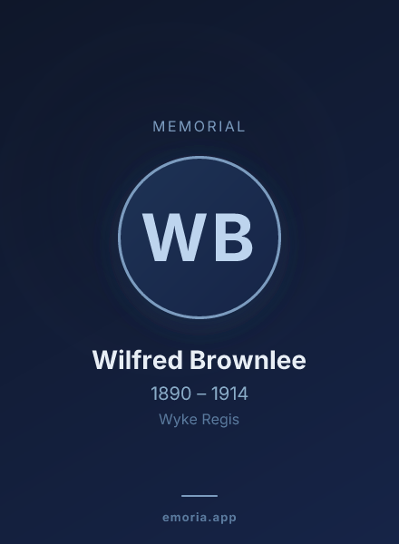 Memorial portrait of Wilfred Brownlee