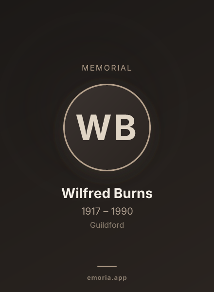 Memorial portrait of Wilfred Burns