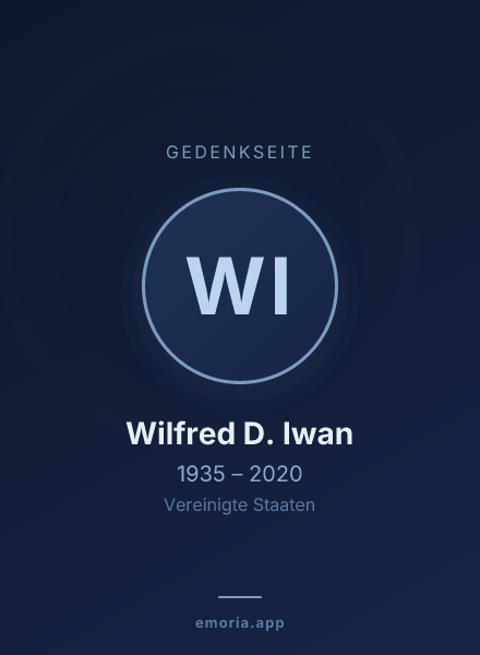 Gedenkportrait von Wilfred D. Iwan