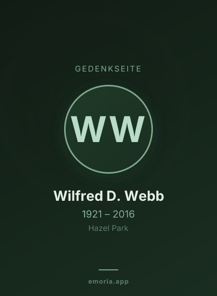 Gedenkportrait von Wilfred D. Webb