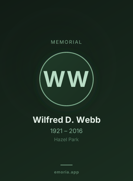 Memorial portrait of Wilfred D. Webb