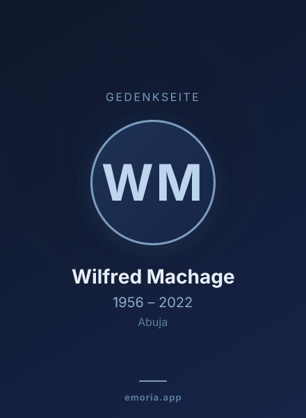 Gedenkportrait von Wilfred Machage