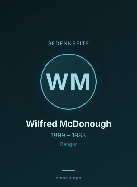 Gedenkportrait von Wilfred McDonough