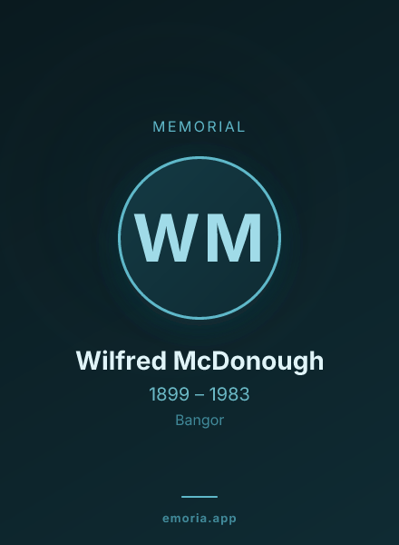 Memorial portrait of Wilfred McDonough
