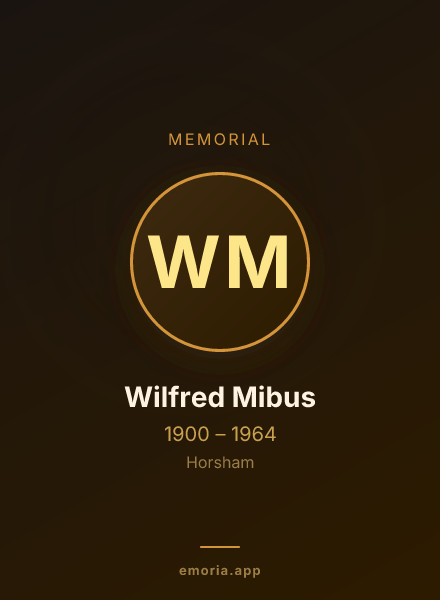 Memorial portrait of Wilfred Mibus