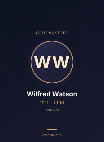 Gedenkportrait von Wilfred Watson