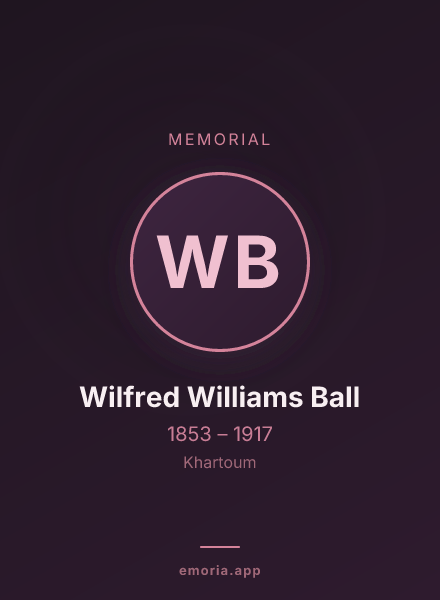 Memorial portrait of Wilfred Williams Ball