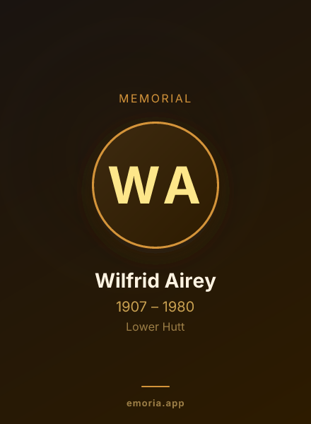 Memorial portrait of Wilfrid Airey