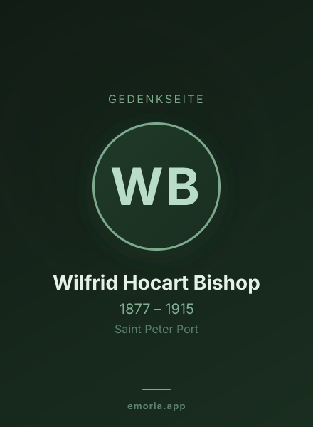 Gedenkportrait von Wilfrid Hocart Bishop