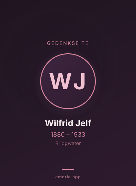 Gedenkportrait von Wilfrid Jelf