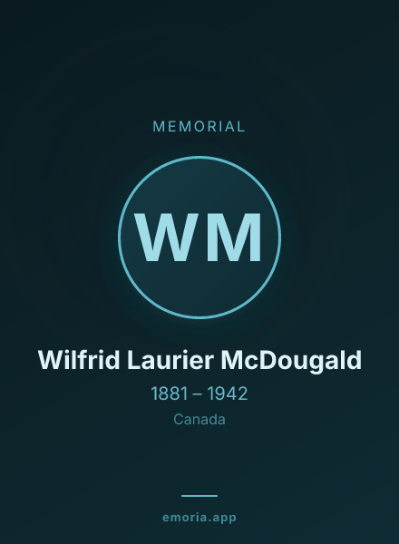 Memorial portrait of Wilfrid Laurier McDougald