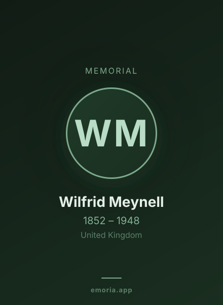 Memorial portrait of Wilfrid Meynell