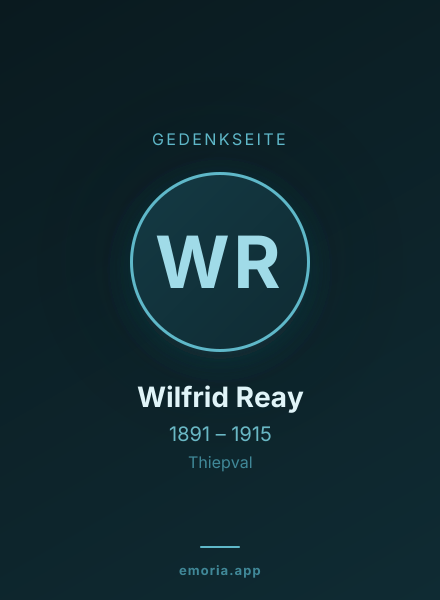 Gedenkportrait von Wilfrid Reay