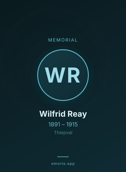 Memorial portrait of Wilfrid Reay