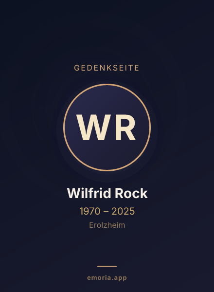 Gedenkportrait von Wilfrid Rock