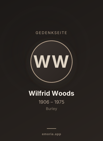 Gedenkportrait von Wilfrid Woods