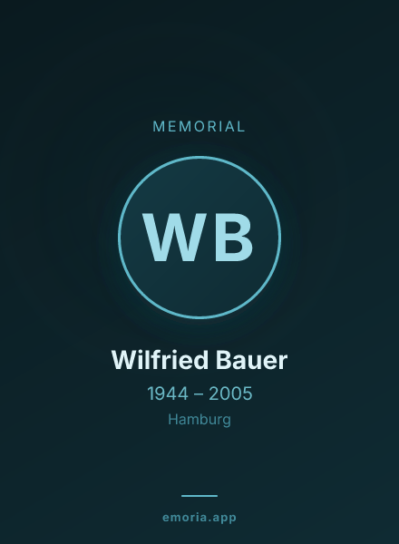 Memorial portrait of Wilfried Bauer