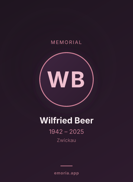 Memorial portrait of Wilfried Beer