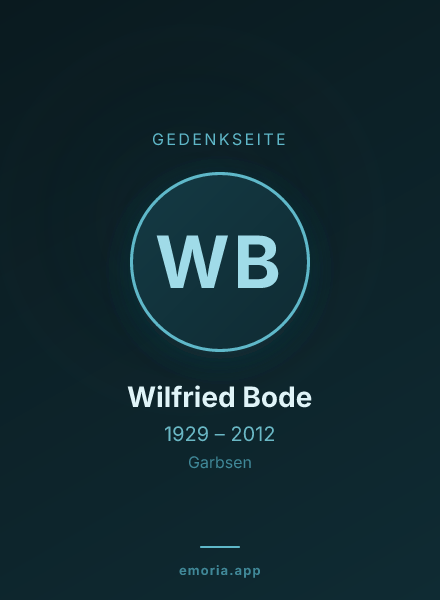 Gedenkportrait von Wilfried Bode