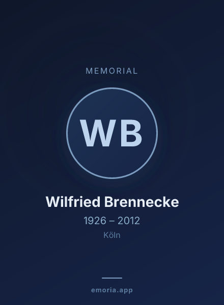 Memorial portrait of Wilfried Brennecke