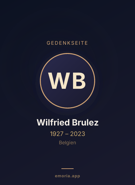 Gedenkportrait von Wilfried Brulez