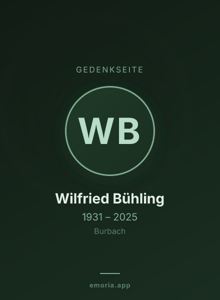 Gedenkportrait von Wilfried Bühling