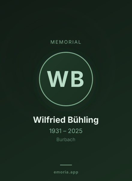 Memorial portrait of Wilfried Bühling