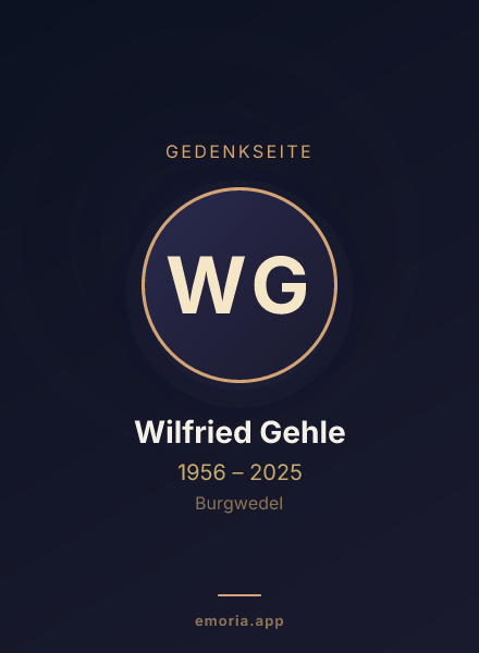 Gedenkportrait von Wilfried Gehle