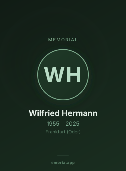 Memorial portrait of Wilfried Hermann
