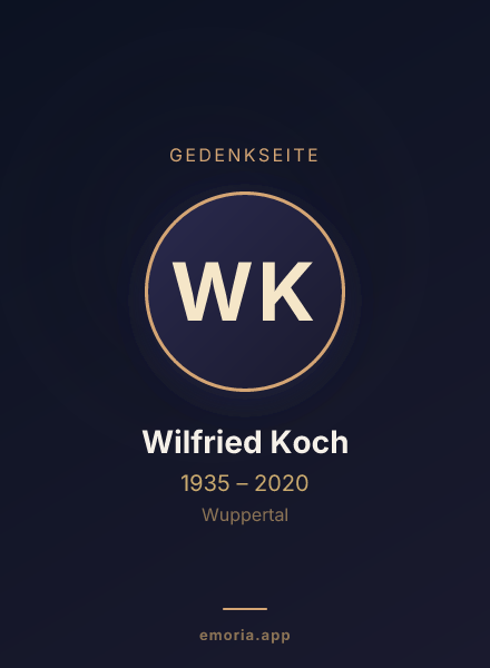 Gedenkportrait von Wilfried Koch