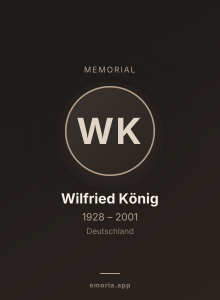 Memorial portrait of Wilfried König