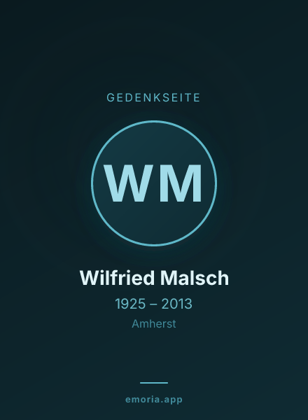 Gedenkportrait von Wilfried Malsch