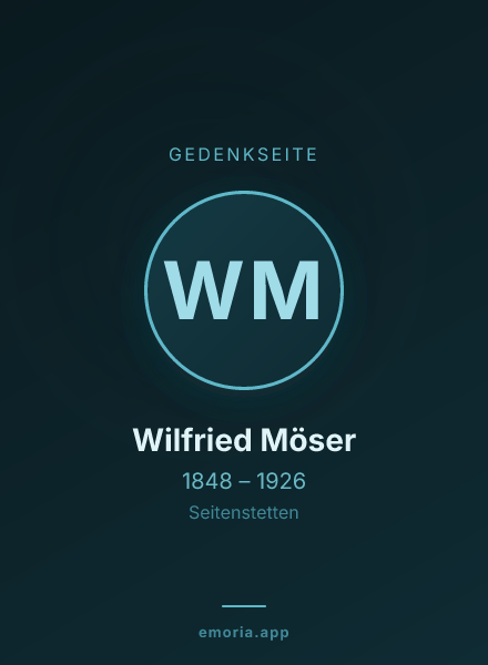 Gedenkportrait von Wilfried Möser