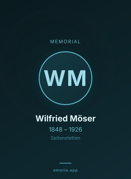 Memorial portrait of Wilfried Möser