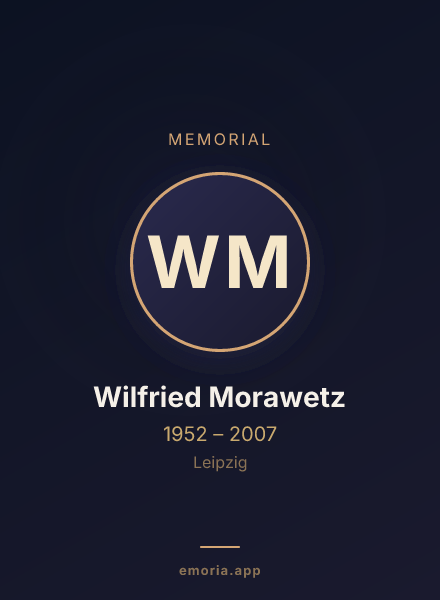 Memorial portrait of Wilfried Morawetz